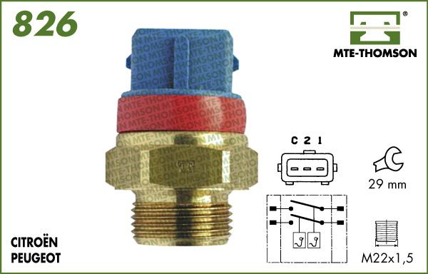 MTE-Thomson 826.97/100 - Термошалтер, вентилатор на радиатора vvparts.bg