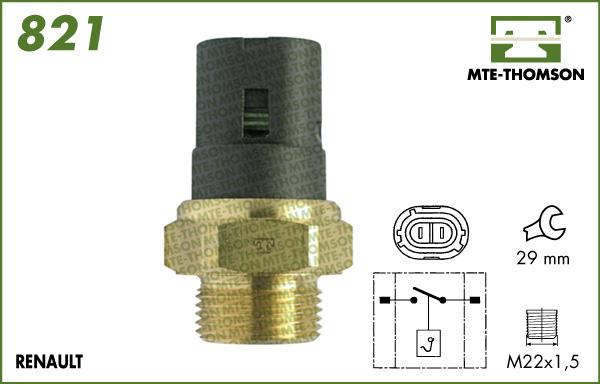 MTE-Thomson 821.92/82 - Термошалтер, вентилатор на радиатора vvparts.bg