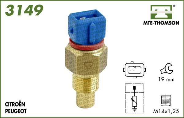 MTE-Thomson 3149 - Датчик, температура на охладителната течност vvparts.bg