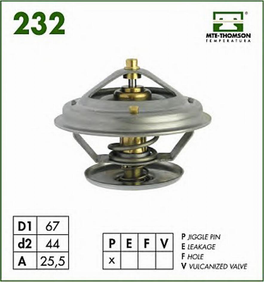 MTE-Thomson 232.87 - Термостат, охладителна течност vvparts.bg