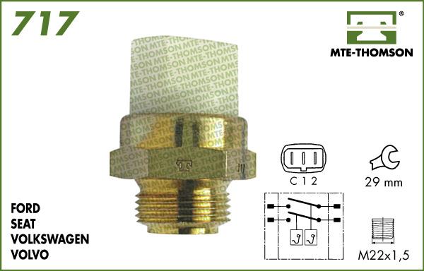 MTE-Thomson 717.95/102 - Термошалтер, вентилатор на радиатора vvparts.bg