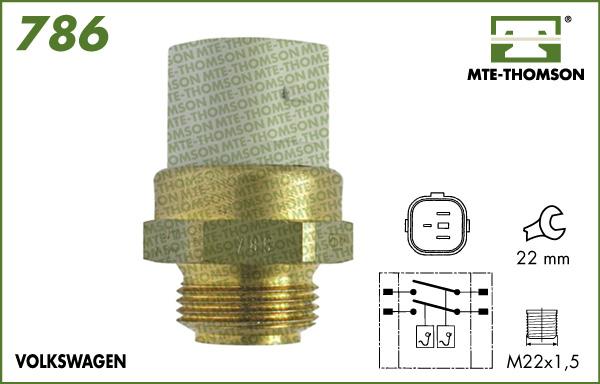 MTE-Thomson 786.87/92 - Термошалтер, вентилатор на радиатора vvparts.bg