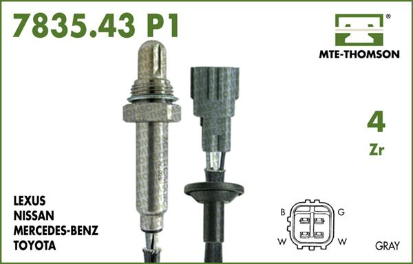 MTE-Thomson 7835.43.072P1 - Ламбда-сонда vvparts.bg