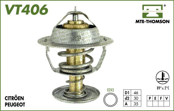 MTE-Thomson VT406.89 - Термостат, охладителна течност vvparts.bg