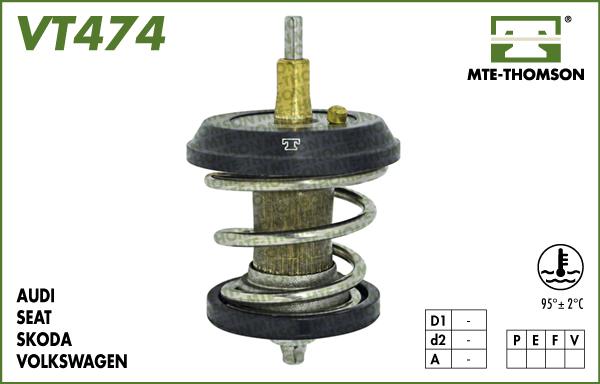 MTE-Thomson VT474.95 - Термостат, охладителна течност vvparts.bg