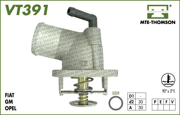 MTE-Thomson VT391.92 - Термостат, охладителна течност vvparts.bg