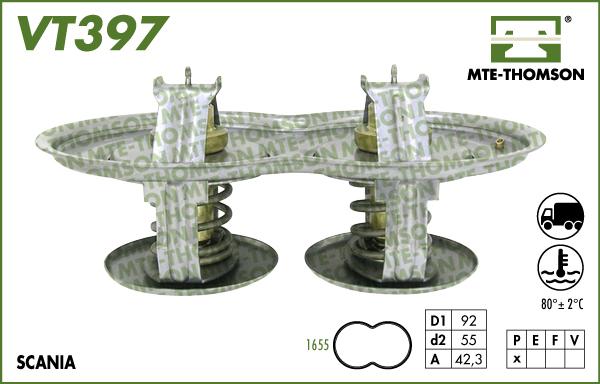 MTE-Thomson VT397.80 - Термостат, охладителна течност vvparts.bg