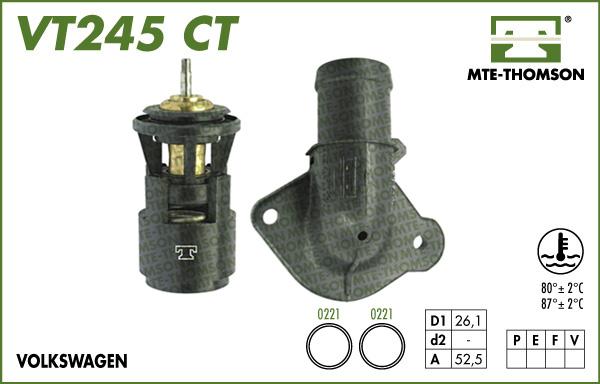 MTE-Thomson VT245.87CT - Термостат, охладителна течност vvparts.bg