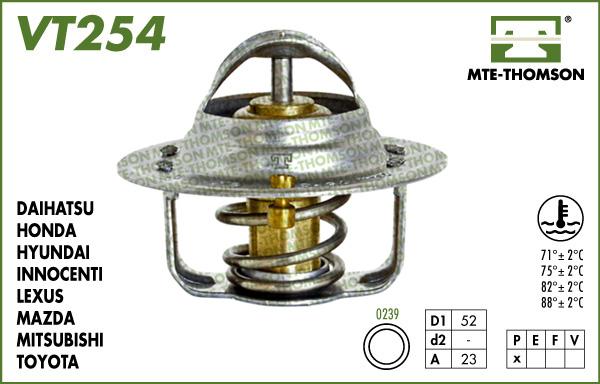 MTE-Thomson VT254.88 - Термостат, охладителна течност vvparts.bg