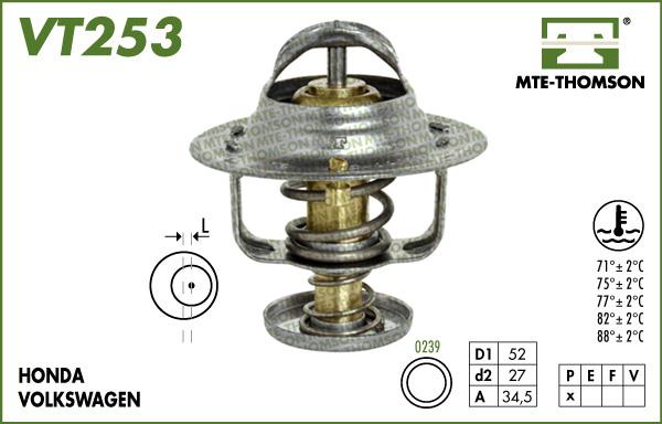 MTE-Thomson VT253.88 - Термостат, охладителна течност vvparts.bg