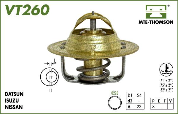 MTE-Thomson VT260.82 - Термостат, охладителна течност vvparts.bg