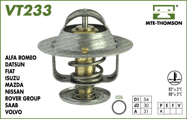 MTE-Thomson VT233.82 - Термостат, охладителна течност vvparts.bg