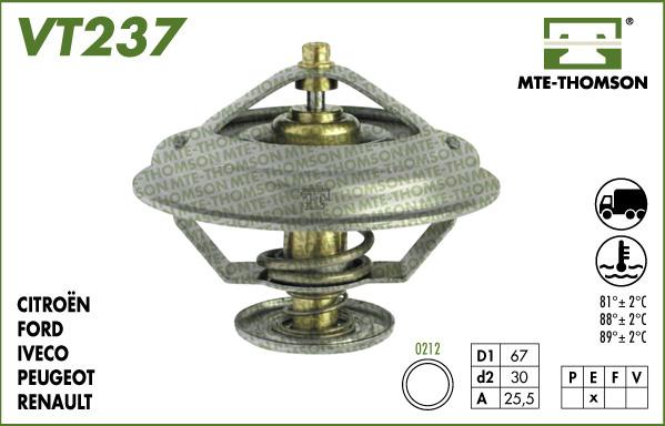 MTE-Thomson VT237.81 - Термостат, охладителна течност vvparts.bg