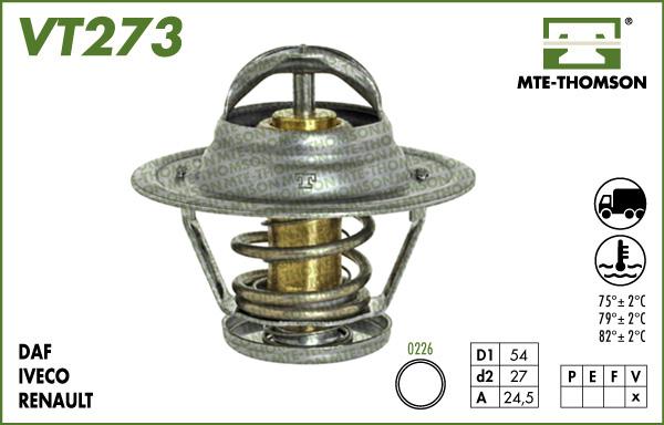 MTE-Thomson VT273.74 - Термостат, охладителна течност vvparts.bg