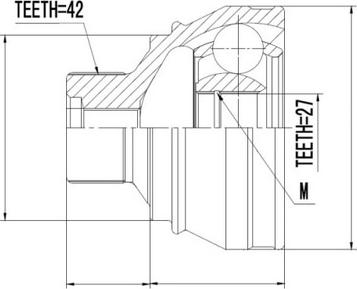 MTR 12156685 - Каре комплект, полуоска vvparts.bg