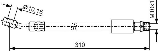 MTR 12162107 - Спирачен маркуч vvparts.bg