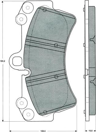 MTR MT497 - Комплект спирачно феродо, дискови спирачки vvparts.bg