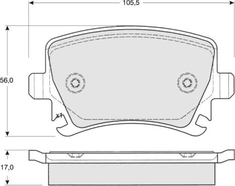 MTR MT448 - Комплект спирачно феродо, дискови спирачки vvparts.bg