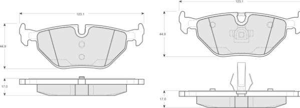 MTR MT447 - Комплект спирачно феродо, дискови спирачки vvparts.bg