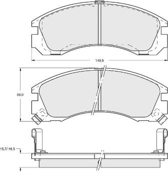 MTR MT451 - Комплект спирачно феродо, дискови спирачки vvparts.bg