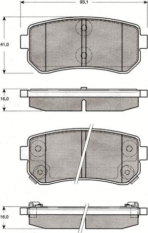 MTR MT458 - Комплект спирачно феродо, дискови спирачки vvparts.bg