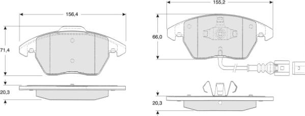 MTR MT453 - Комплект спирачно феродо, дискови спирачки vvparts.bg