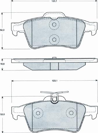 MTR MT457 - Комплект спирачно феродо, дискови спирачки vvparts.bg