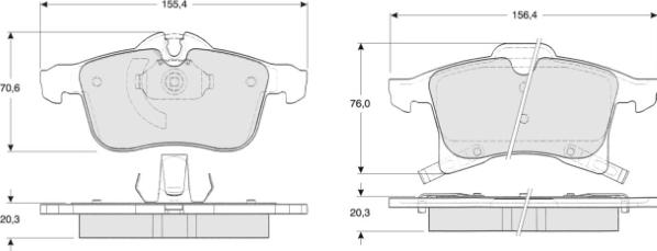 MTR MT467 - Комплект спирачно феродо, дискови спирачки vvparts.bg