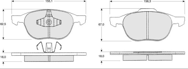 MTR MT540 - Комплект спирачно феродо, дискови спирачки vvparts.bg