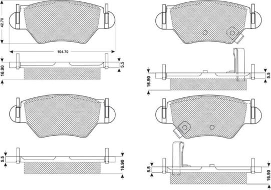 MTR MT541 - Комплект спирачно феродо, дискови спирачки vvparts.bg