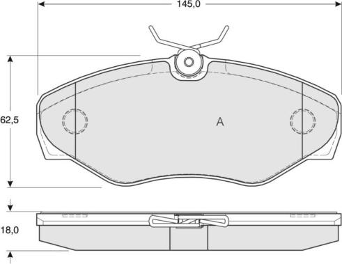 MTR MT552 - Комплект спирачно феродо, дискови спирачки vvparts.bg