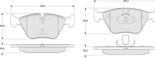 MTR MT565 - Комплект спирачно феродо, дискови спирачки vvparts.bg