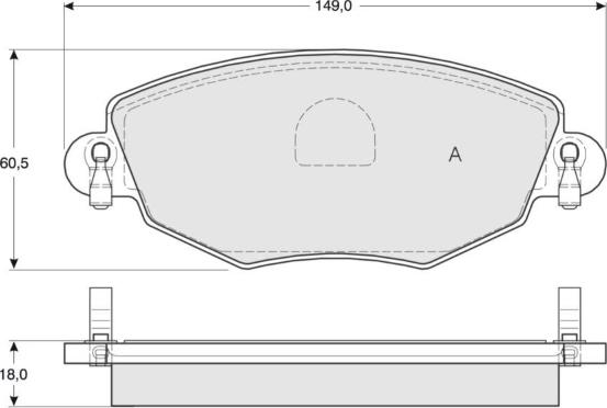 MTR MT518 - Комплект спирачно феродо, дискови спирачки vvparts.bg