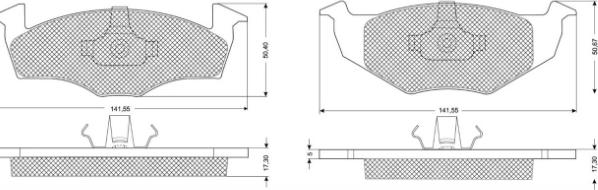 MTR MT538 - Комплект спирачно феродо, дискови спирачки vvparts.bg