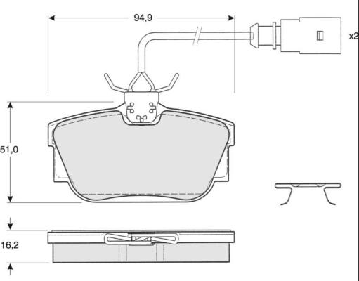 MTR MT532 - Комплект спирачно феродо, дискови спирачки vvparts.bg