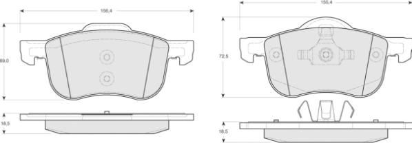 MTR MT537 - Комплект спирачно феродо, дискови спирачки vvparts.bg