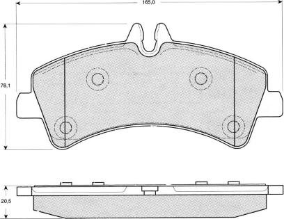 MTR MT524 - Комплект спирачно феродо, дискови спирачки vvparts.bg