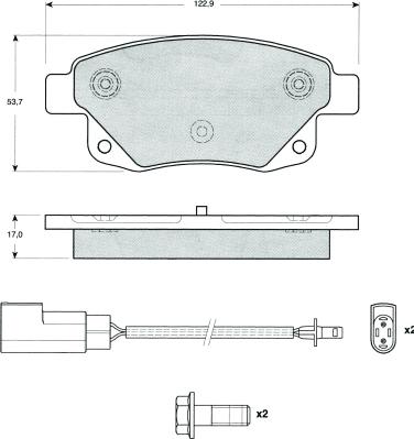 MTR MT526 - Комплект спирачно феродо, дискови спирачки vvparts.bg