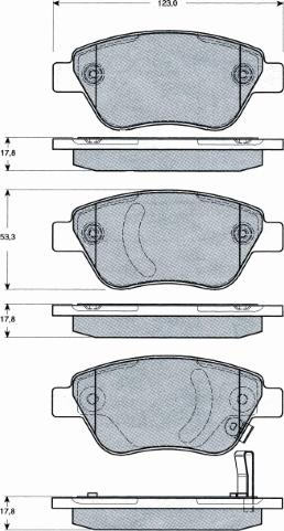 MTR MT521 - Комплект спирачно феродо, дискови спирачки vvparts.bg