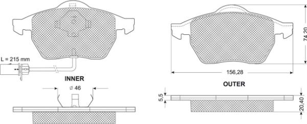 MTR MT527 - Комплект спирачно феродо, дискови спирачки vvparts.bg