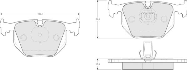 MTR MT570 - Комплект спирачно феродо, дискови спирачки vvparts.bg