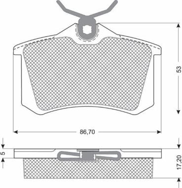 MTR MT573 - Комплект спирачно феродо, дискови спирачки vvparts.bg