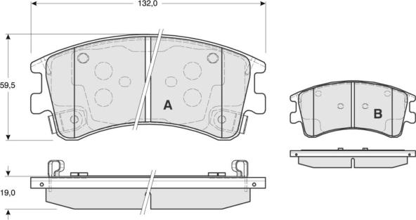 MTR MT656 - Комплект спирачно феродо, дискови спирачки vvparts.bg