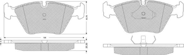 MTR MT663 - Комплект спирачно феродо, дискови спирачки vvparts.bg