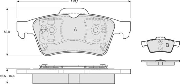 MTR MT618 - Комплект спирачно феродо, дискови спирачки vvparts.bg