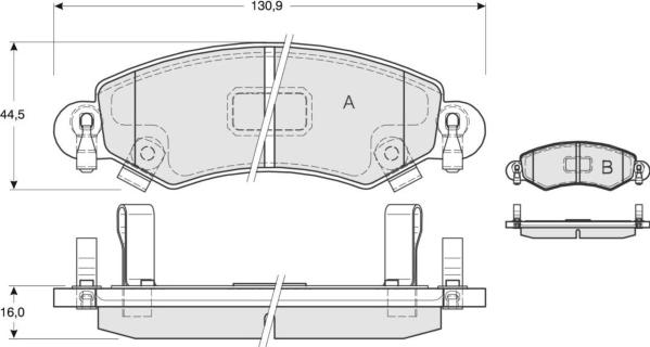 MTR MT636 - Комплект спирачно феродо, дискови спирачки vvparts.bg