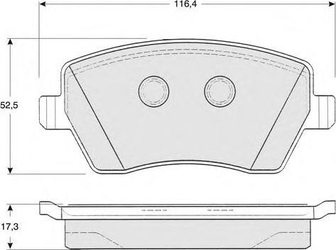 MTR MT6238 - Комплект спирачно феродо, дискови спирачки vvparts.bg