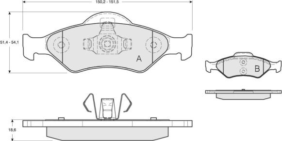 MTR MT670 - Комплект спирачно феродо, дискови спирачки vvparts.bg