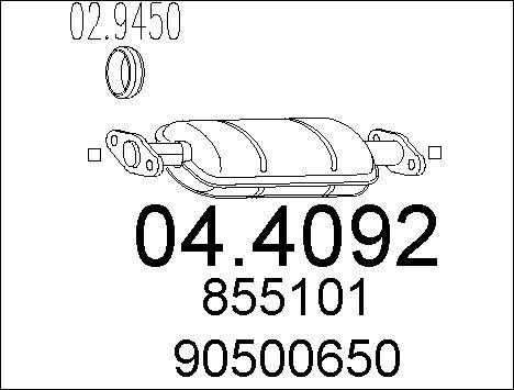 MTS 04.4092 - Катализатор vvparts.bg