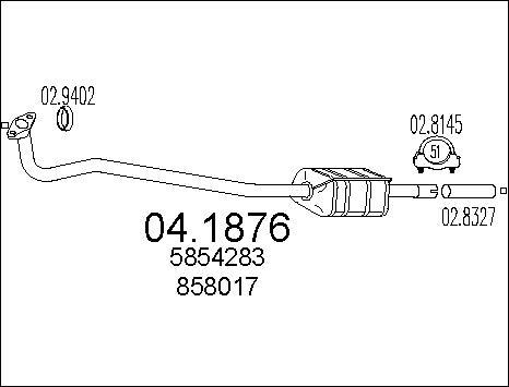 MTS 04.1876 - Катализатор vvparts.bg